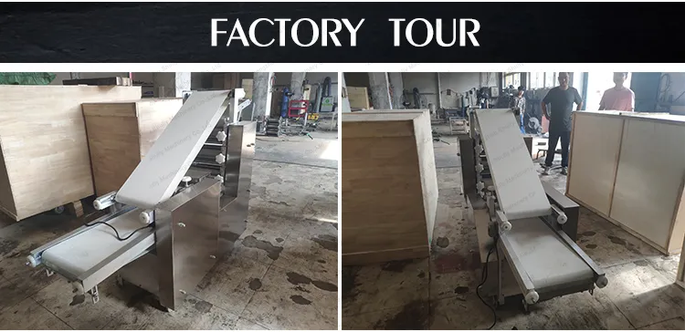 factory tour of the dough roller